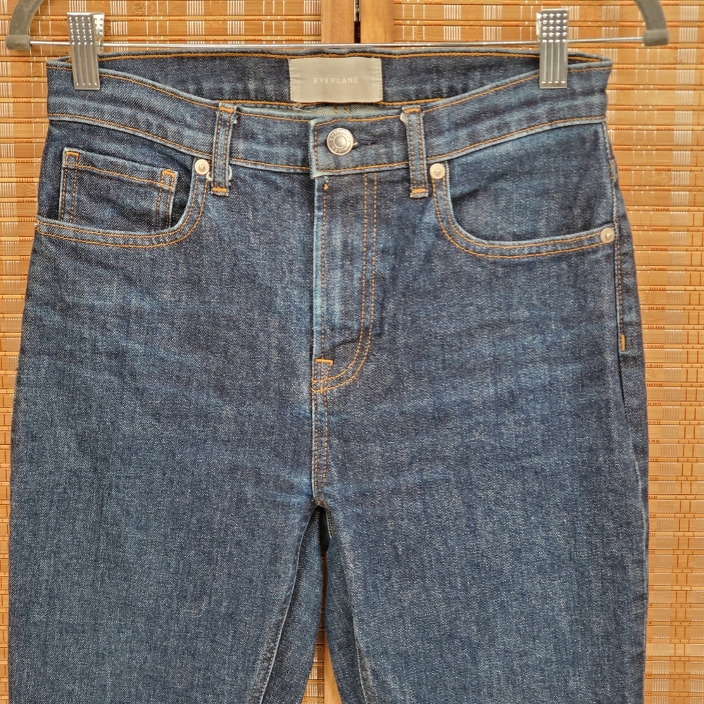♧ Everlane Blue Denim Jeans Tapered Leg Size 28 - Picture 2 of 8